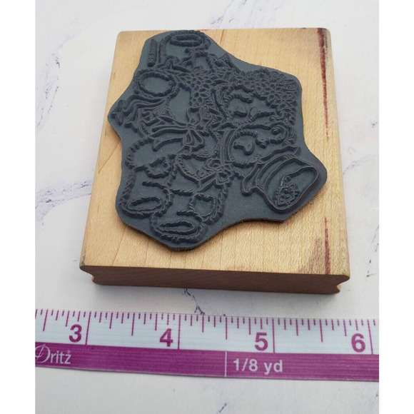 Cherished Teddies Robbie and Rachel's Wedding Stampendous Wood Mounted Stamp - Picture 7 of 7